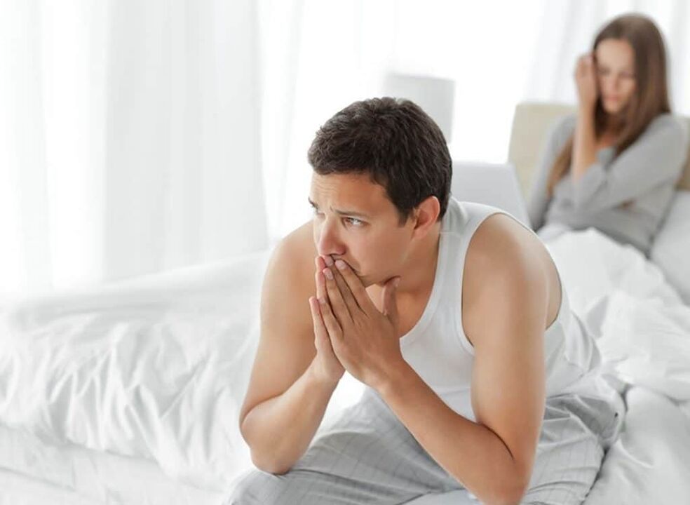 muž so slabou potenciou v dôsledku prostatitídy